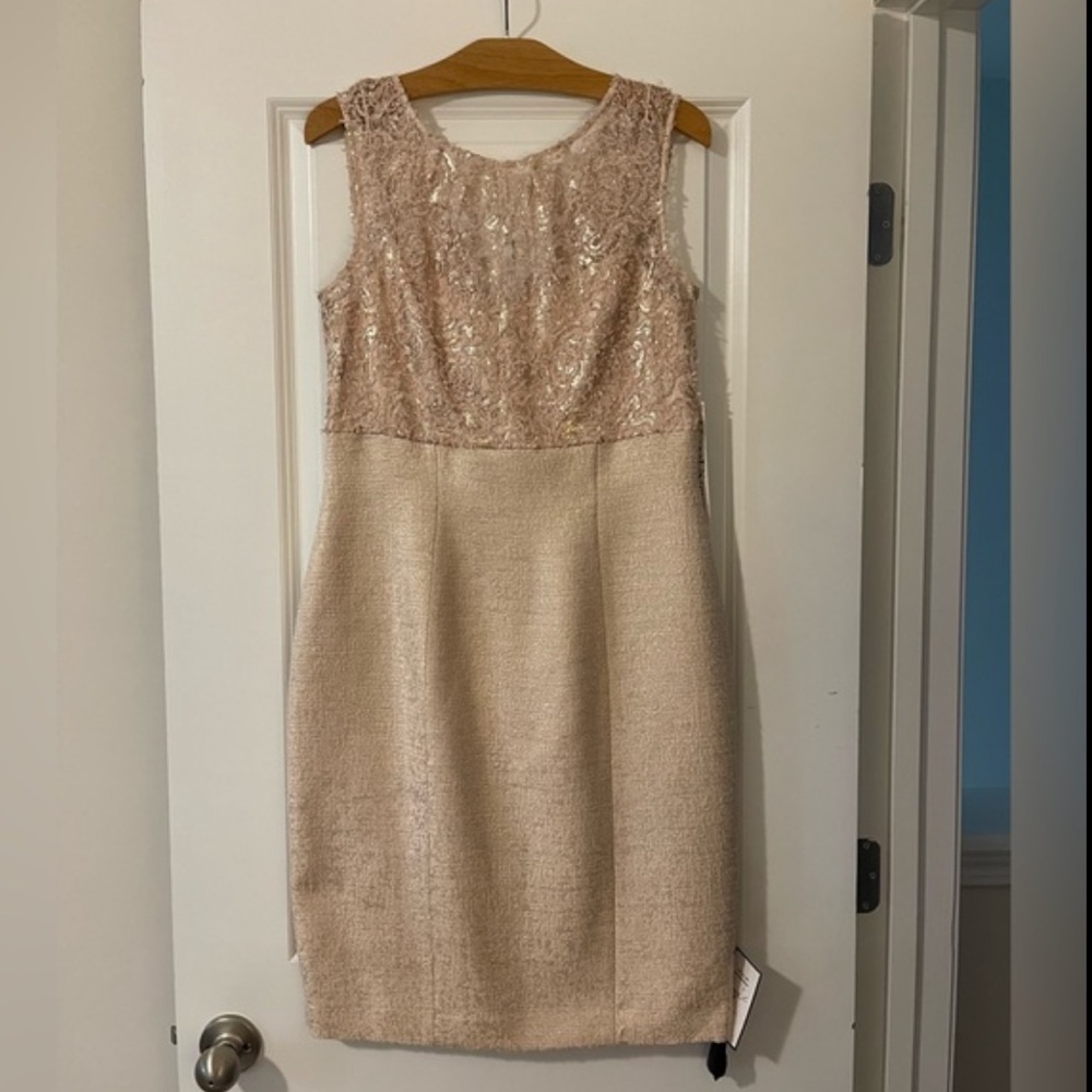 Kay Unger Champagne Cocktail Dress